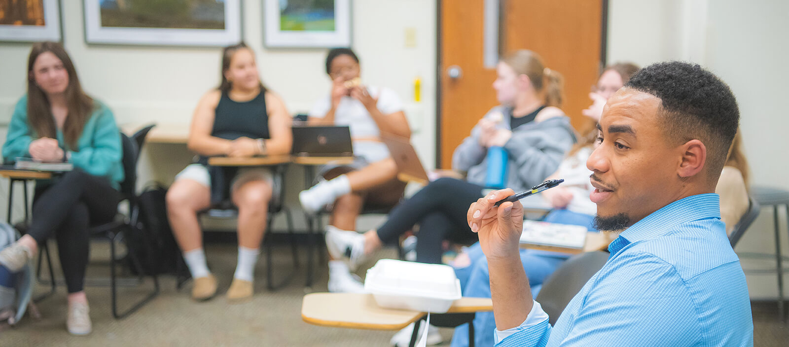 Assistant professor Craig Ford teaches a course