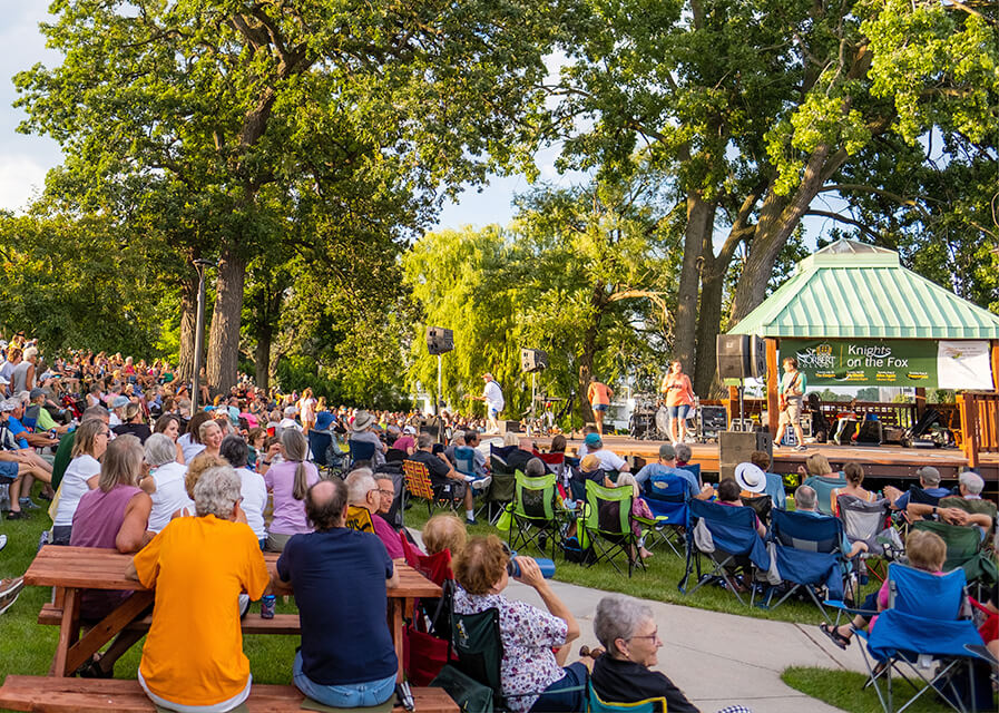 A music concert at the Knights on the Fox