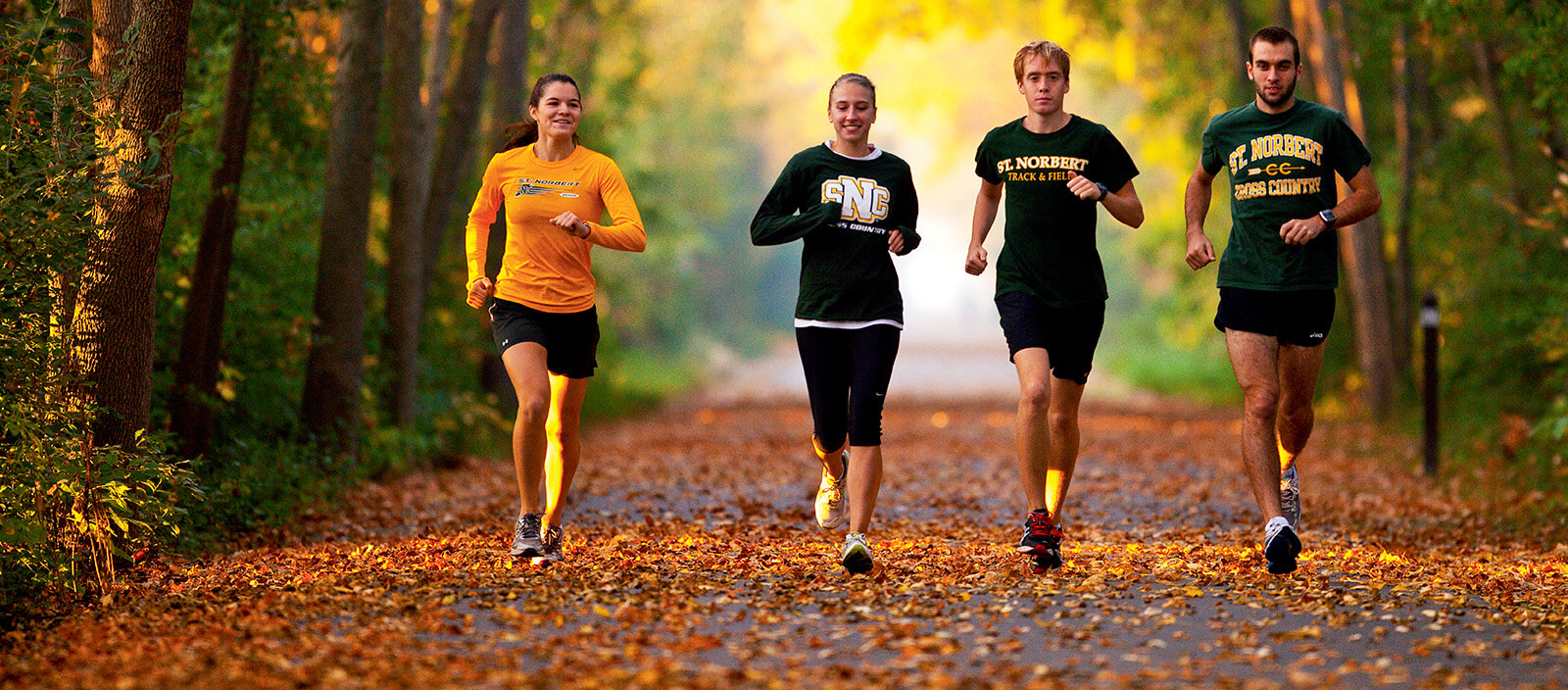 Students on a fitness run