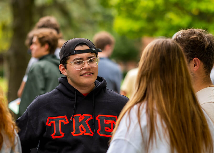 Students at an involvement fair