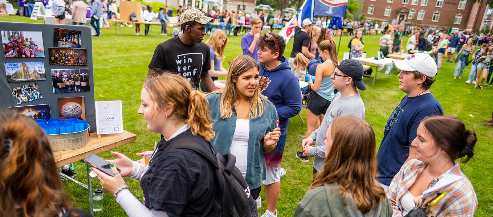 Social groups at an involvement fair